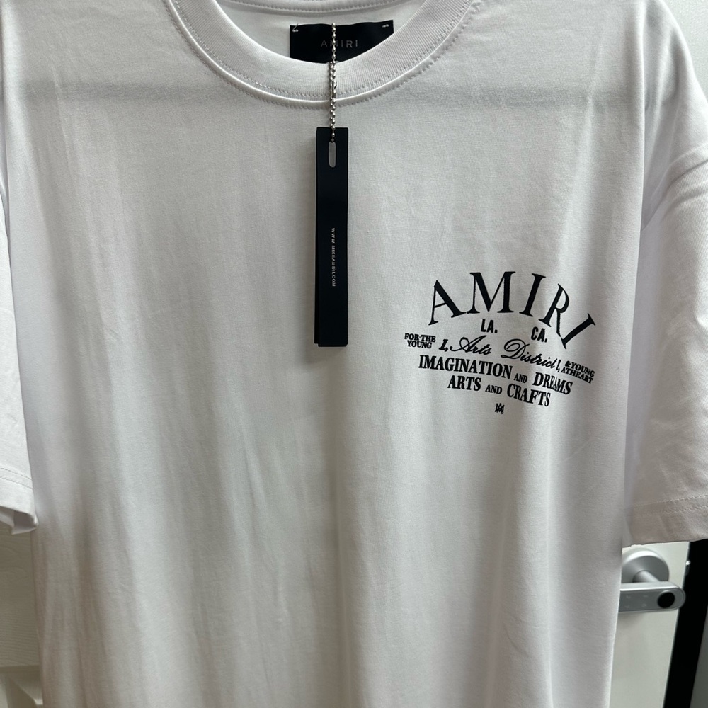 AMIRI White Art Districts Tee with Black Print